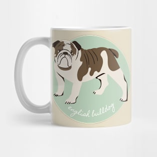 English Bulldog Dog Breed Cursive Graphic Mug